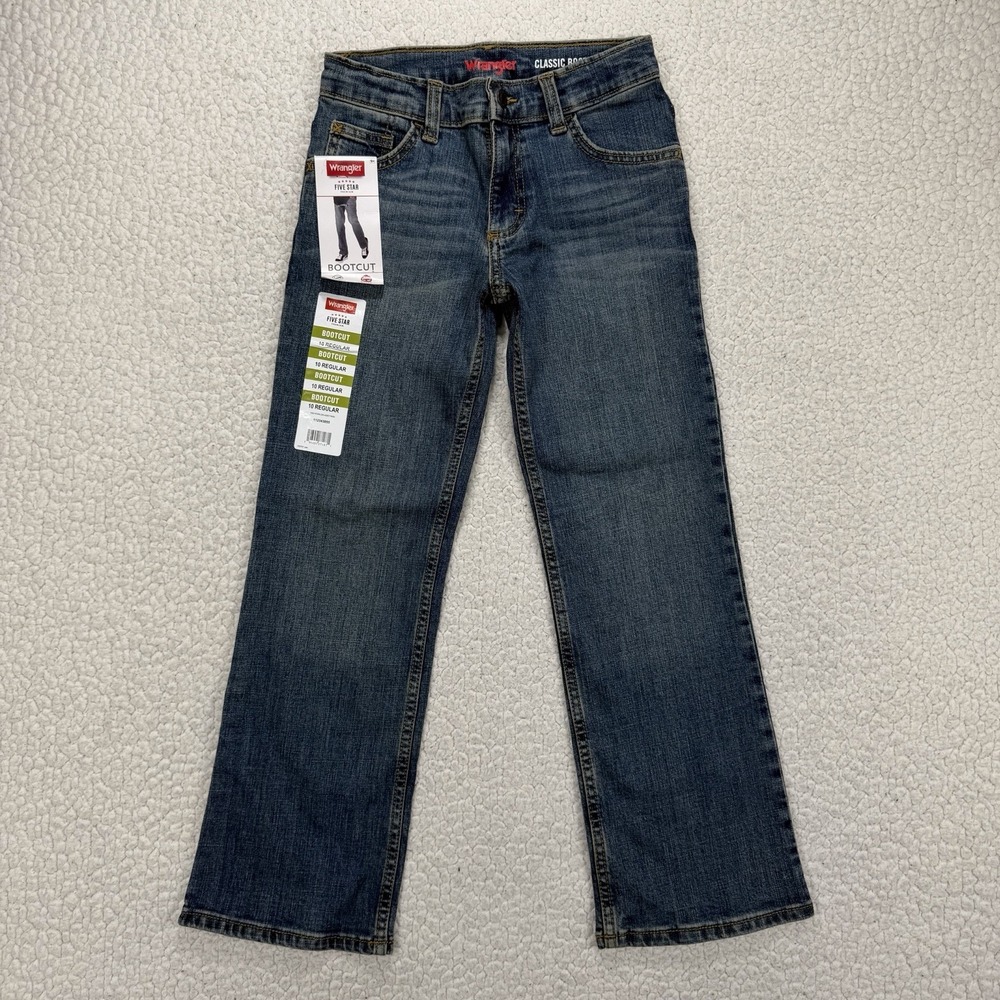 Wrangler Five Star Bootcut Jeans Boys 10 Regular Western Cowboy Denim‎